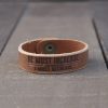 He Must Increase I Must Decrease Genuine Leather Bracelet - Christian Gifts
