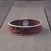 He Must Increase I Must Decrease Genuine Leather Bracelet - Christian Gifts