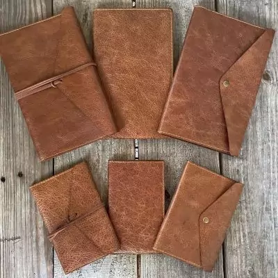 Refillable Leather Journal - Brown
