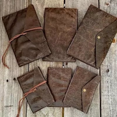 Refillable Leather Journal - Chocolate Brown