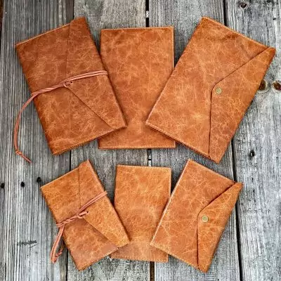 Refillable Leather Journal - Saddle Tan