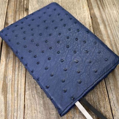 ESV Pitt Minion Reference Edition - Genuine Dark Blue Ostrich