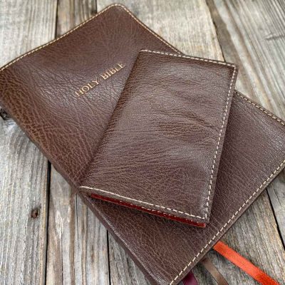 ESV Heirloom, Omega Edition, Thinline Reference Edition - Mocha English Goatskin w/ Matching Journal